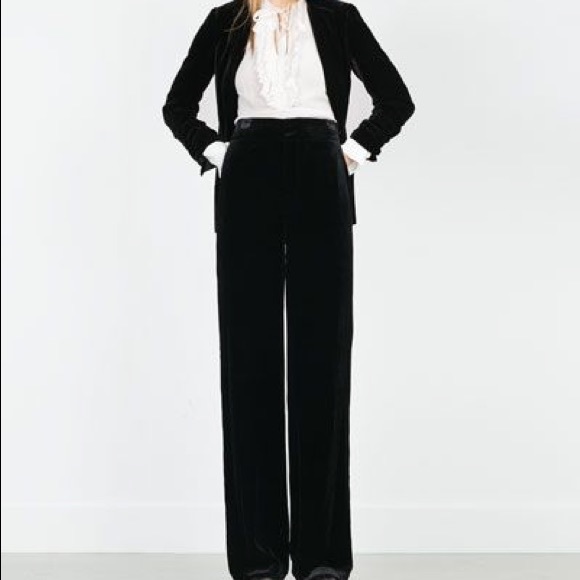 zara velvet trousers